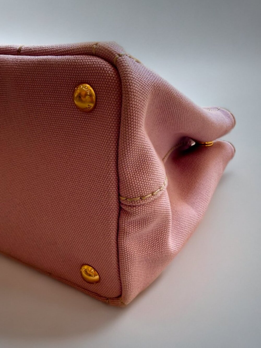 Prada Light Pink Small Canvas Canapa Shoulder Crossbody Bag - Picture 5 of 16